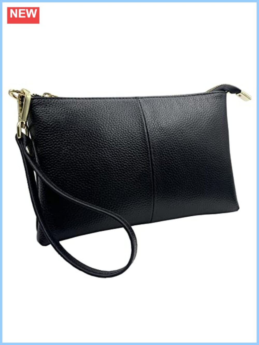 Beurlike Leather Wristlet Wallet Clutch Crossbody Bag for Women